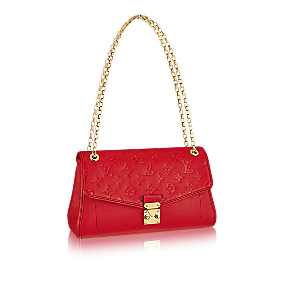 louis vuitton red flap bag