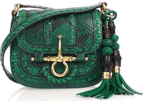 Gucci Python Green Exotic leather ref.27826 - Joli Closet